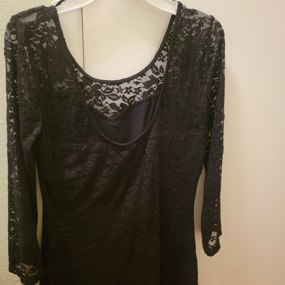 Guess Black Lace Top
